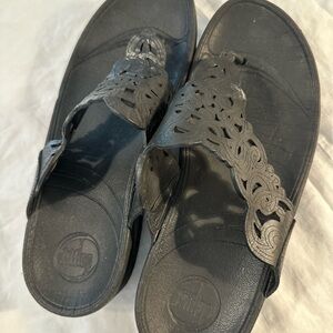 Fitflop wedge, black, size 7